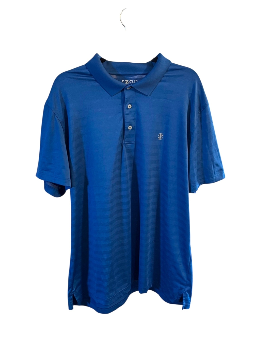 Izod Men's Blue Short Sleeve Polo Golf Shirt